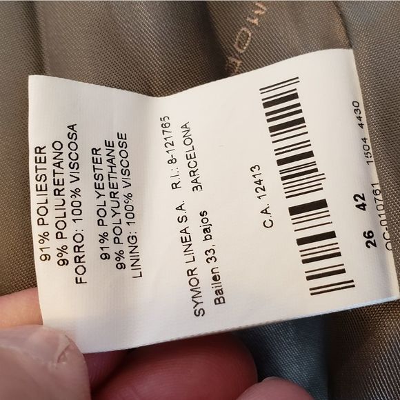 Javier Simorra Zip Front Water Resistant Blazer US 8 - Picture 8 of 8